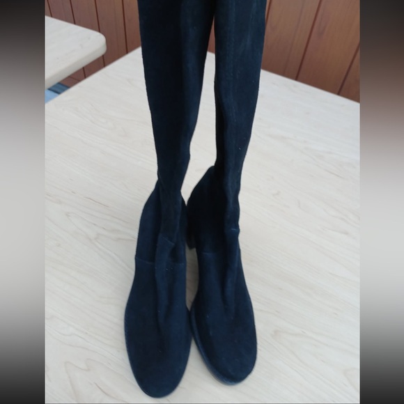 Black Stewart Weitzman Thigh High Genuine Suede Women's Boots 6.5 - Picture 1 of 6